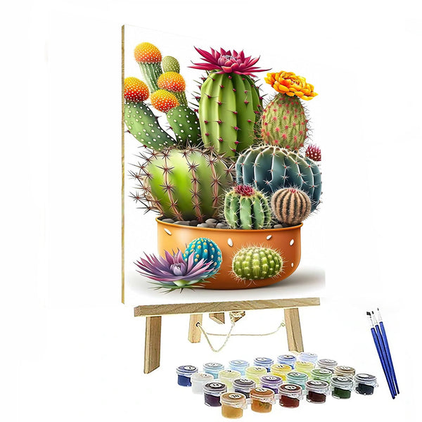 Desert Flora Splendor Paint By Number Canvas Kit