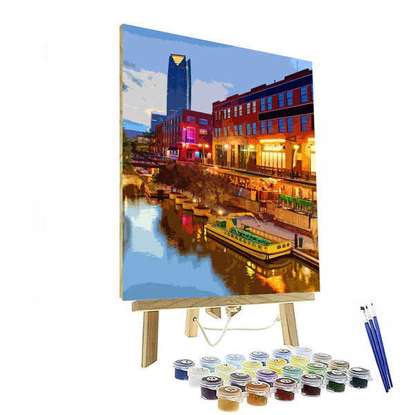 Bricktown River Walk Park Oklahoma City Paint By Number Painting Set