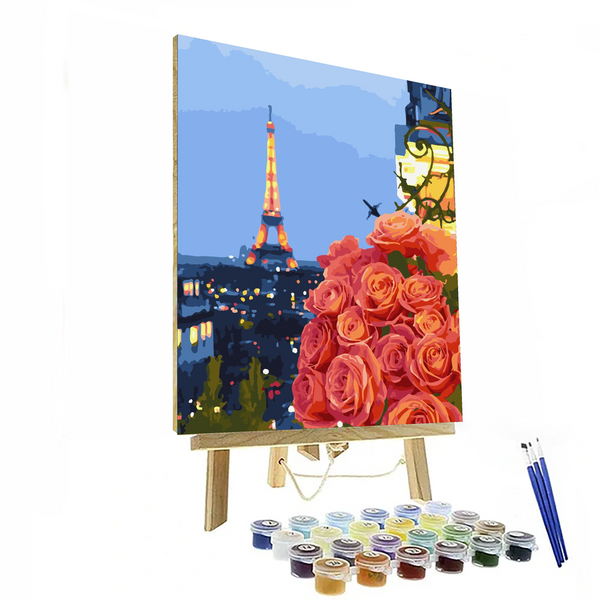 Eiffel Tower And Flowers Painting Kit