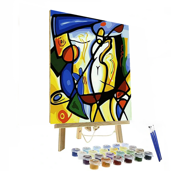 Abstract Mosaic Figure Paint By Numbers Painting Kit