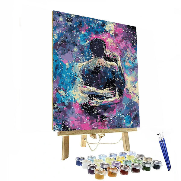 Cosmic Embrace Abstract Paint By Numbers Kit