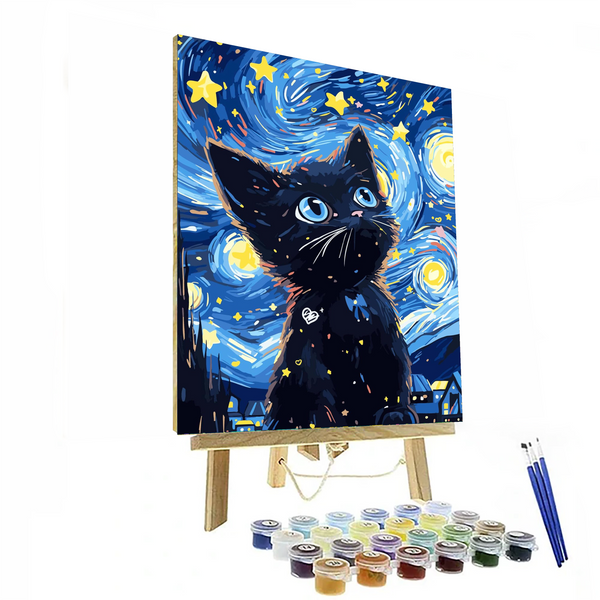 Dreamy Kitty Art Paint By Number Kit