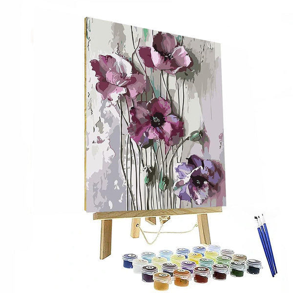 2 Pieces Elegant Flowers Paint By Numbers Kit