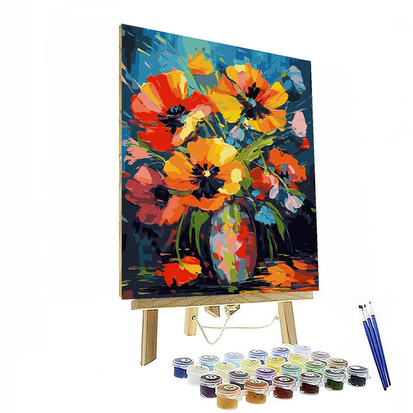 Vivid Blossoms Paint By Number Kit