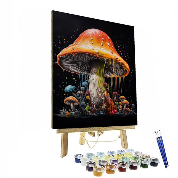 Vibrant Mushroom Splendor Paint By Numbers Kit