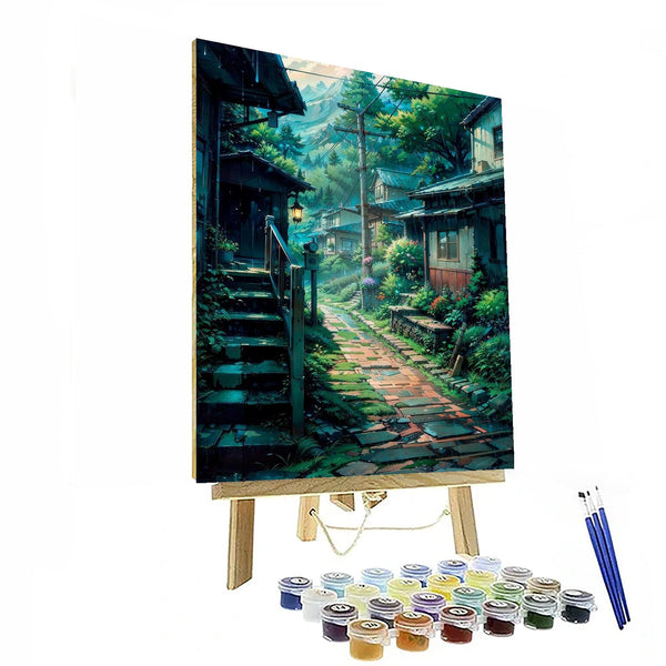 Serene Village Pathway Paint By Number Kit