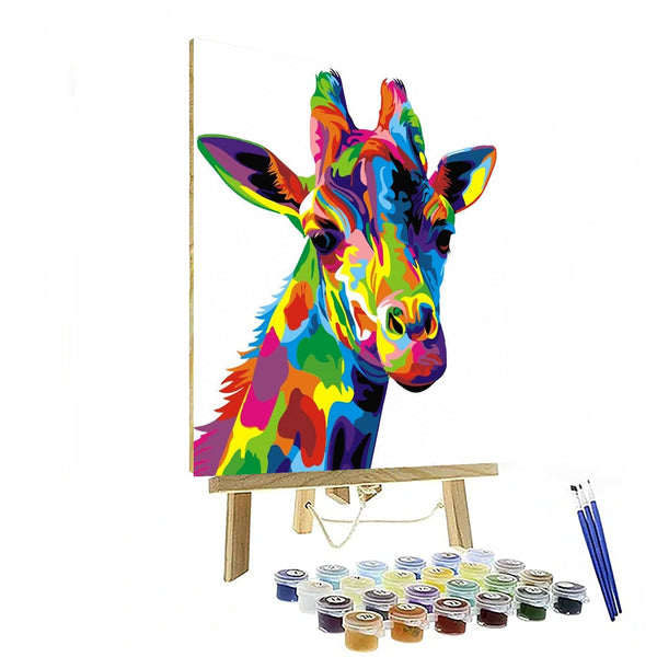 Chromatic Giraffe Paint By Number Kit