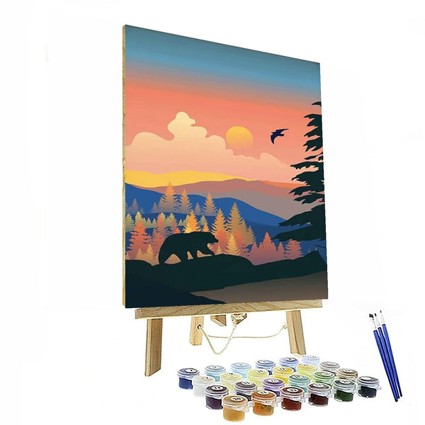 6 Pieces Majestic Wilderness Paint By Number Kit