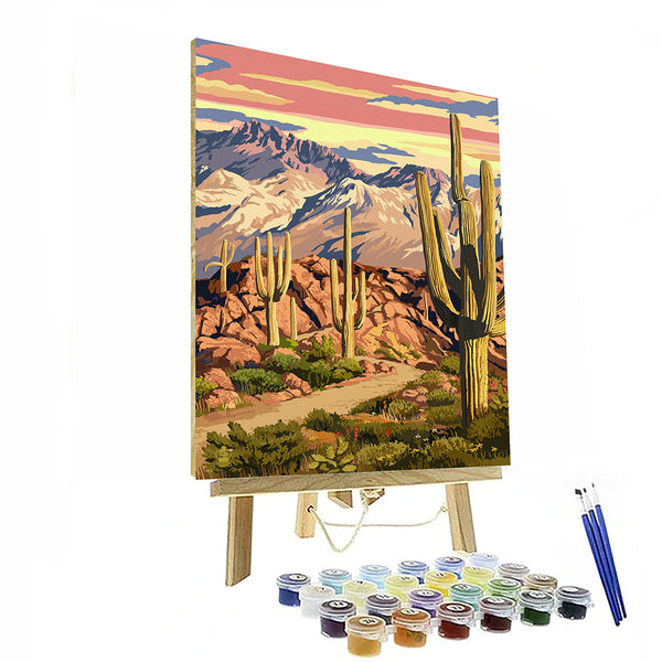 Tucson Arizona Texas Paint By Number Painting Set