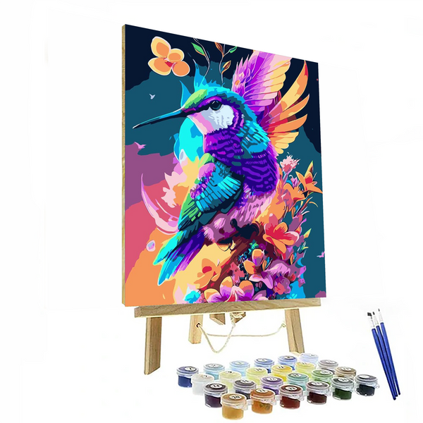 Vibrant Hummingbird Oasis Paint By Number Kit