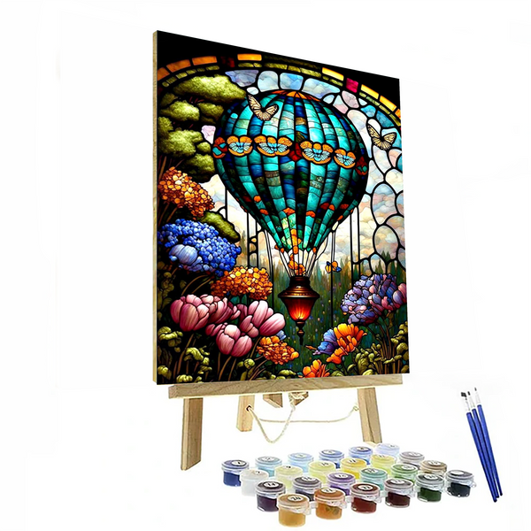 Stained Glass Hot Air Balloon Paint By Numbers Kit