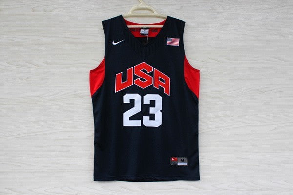 2012 American Dream Team Nr. 23 Irving Blaues besticktes Trikot 