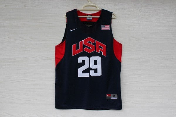 Maglia ricamata George Blue n. 29 della squadra americana del Dream Team del 2012 