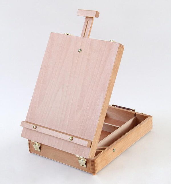 Wooden Desk Easel and Storage Case for Paint by Numbers