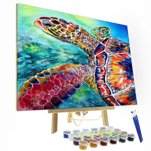 Colorful Turtle 5D Paint By Number Painting Set