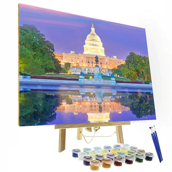 United States Capitol Washington DC Paint By Number Painting Set