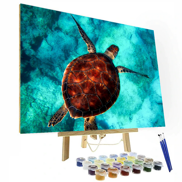 Sea Turtle Paint By Numbers Painting Kit