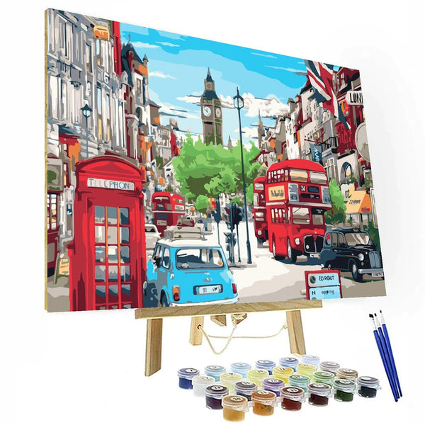 2 Pieces Cityscapes Paint By Number Kit