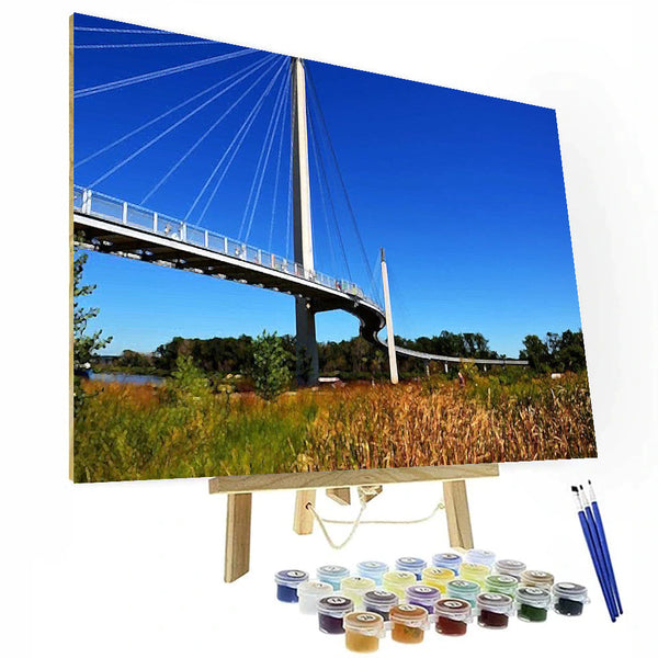 Bob Kerrey Pedestrian Bridge Omaha Nebraska Paint By Number Painting Set