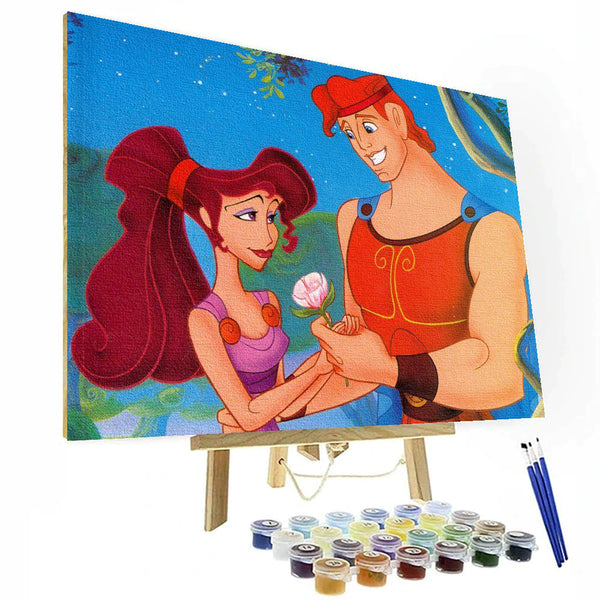 Megara And Hercules Paint By Number Painting Set