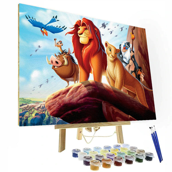 Simba And Friends Paint By Number Painting Set