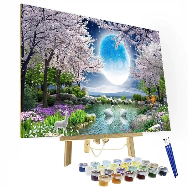 Enchanted Lunar Garden Paint By Numbers Kit