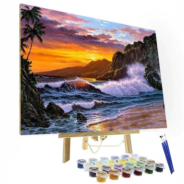 DIY Sea Wave Paint By Numbers Painting Kit