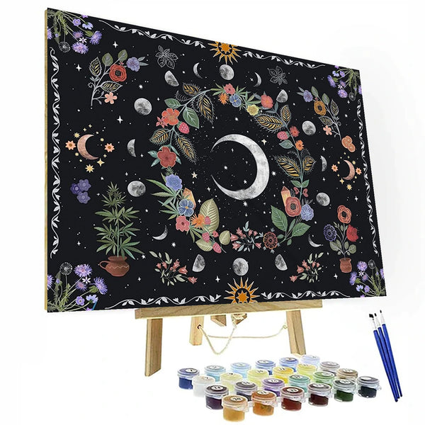 Celestial Flora Tapestry Paint By Number Kit