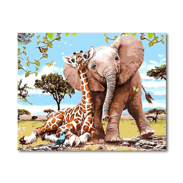 True Jungle Friendship Paint By Numbers Painting Kit