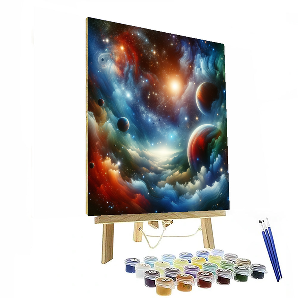 Wassily Kandinsky Inspired Cosmic Journey Through Time - DIY Painting By Numbers Kit