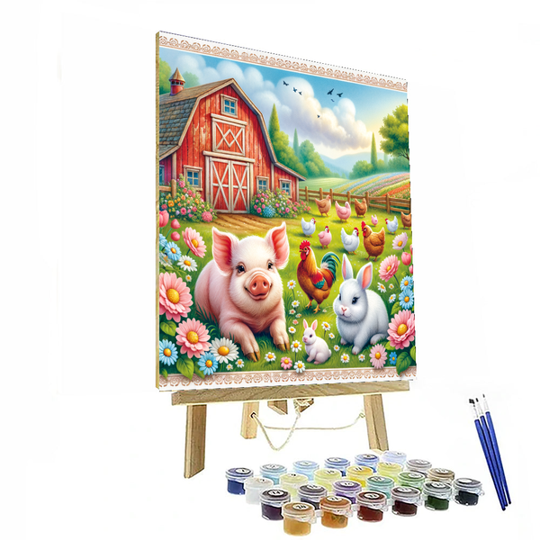 Adorable Farmyard Fun - DIY Painting By Numbers Kit