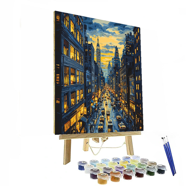 Edward Hopper Inspired Dreamy City Nights - DIY Painting By Numbers Kit