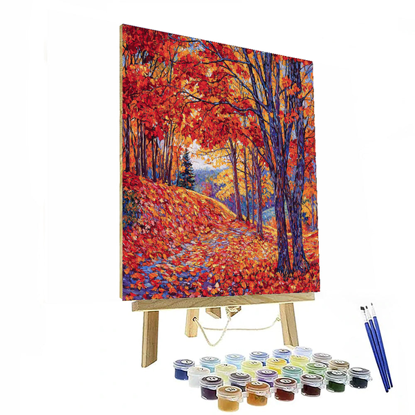 Ewiger Herbst, inspiriert von Claude Monet – Malen nach Zahlen-Set zum Selbermachen