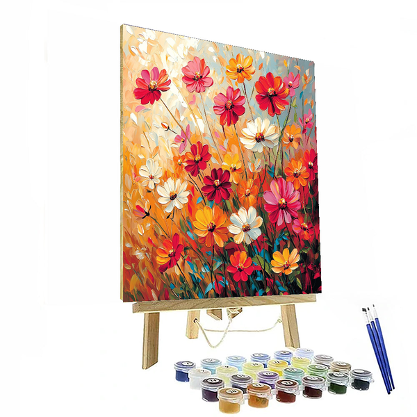 Von Claude Monet inspirierte Melodie der Blumen – Malen nach Zahlen-Set zum Selbermachen