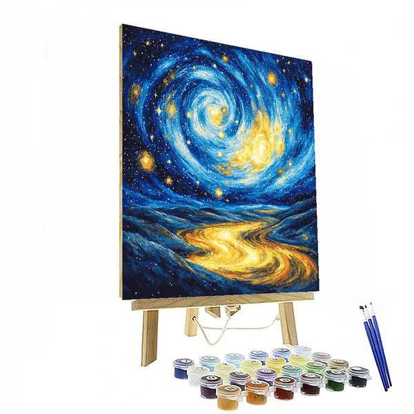 Vincent Van Gogh Inspired Starry Cosmic Dance - DIY Painting By Numbers Kit