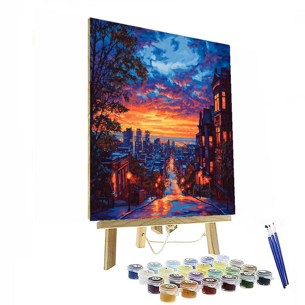 Hopper Inspired Urban Twilight - DIY Painting By Numbers Kit