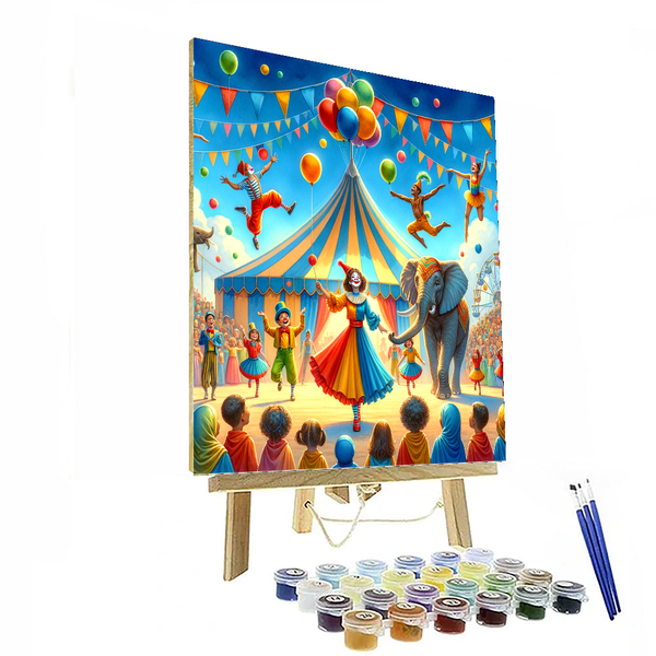 Charming Circus Fun - DIY Painting By Numbers Kit