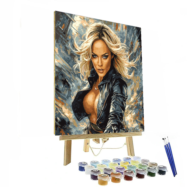 Charlize Theron: A Warrior's Elegance in Action - DIY Painting By Numbers Kit