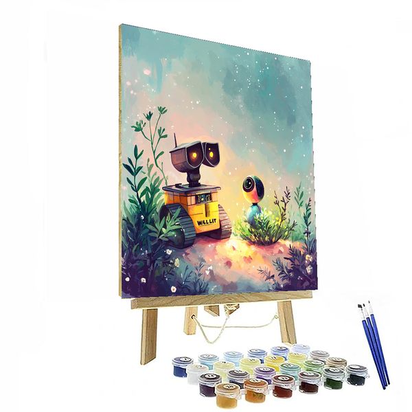 WALL-E and EVE Eco-Friendly Kids Art - Disney Inspired DIY Painting By Numbers Kit