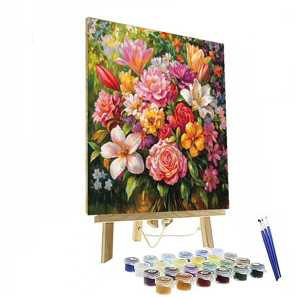 Von Monet inspirierte Blumenfantasie – Malen nach Zahlen zum Selbermachen