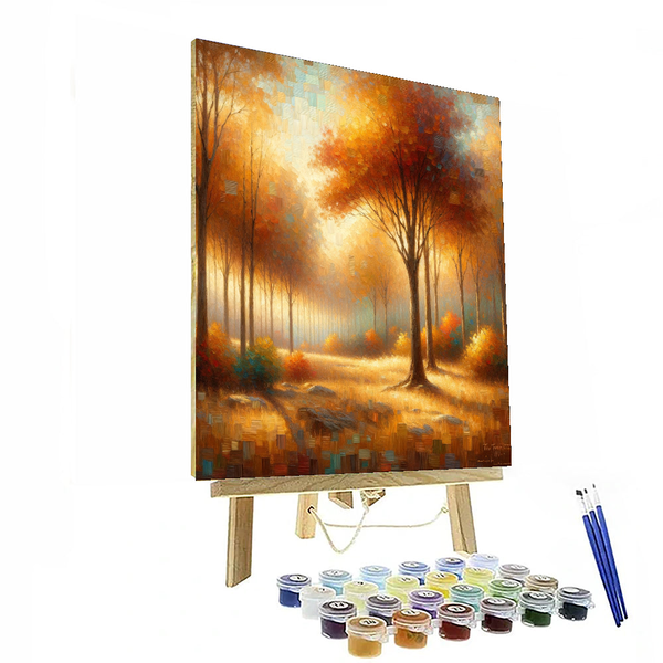 Claude Monet Inspired Whispering Autumn Grove - DIY Painting By Numbers Kit