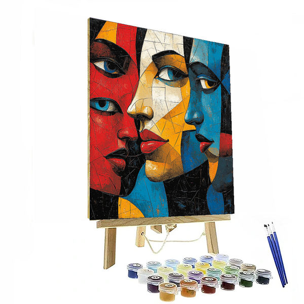 Picasso Inspired Abstract Faces - DIY Painting By Numbers Kit