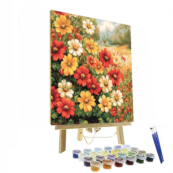 Von Monet inspirierte Blumenstimmung – Malen nach Zahlen-Set zum Selbermachen