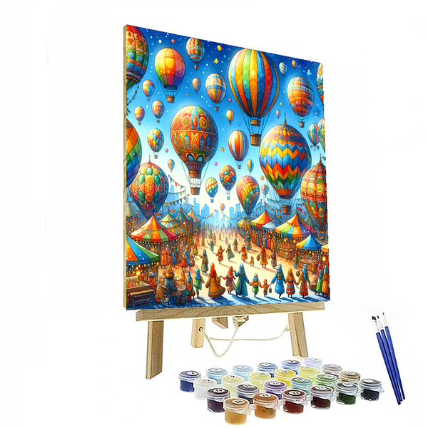 Fantasy Balloon Festival - DIY Painting By Numbers Kit