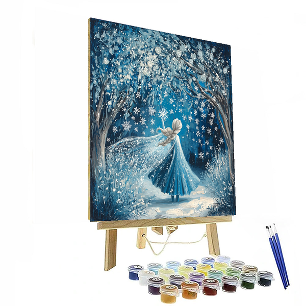 Elsa's Snowflake Magic - Disney Inspired DIY Painting By Numbers Kit