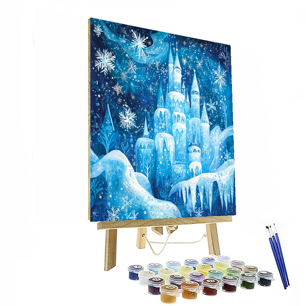 Elsa's Magical Ice Castle - Disney Inspired DIY Painting By Numbers Kit