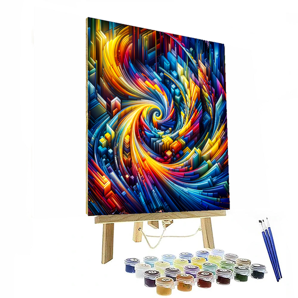 Abstract Illusions in Motion - DIY Painting By Numbers Kit