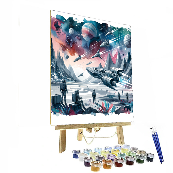 Galactic Space Adventures - DIY Painting By Numbers Kit