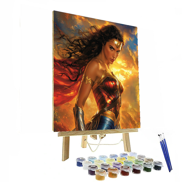 Gal Gadot: The Amazonian Grace of Wonder Woman - DIY Painting By Numbers Kit