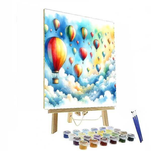 Magical Balloon Ride - DIY Painting By Numbers Kit